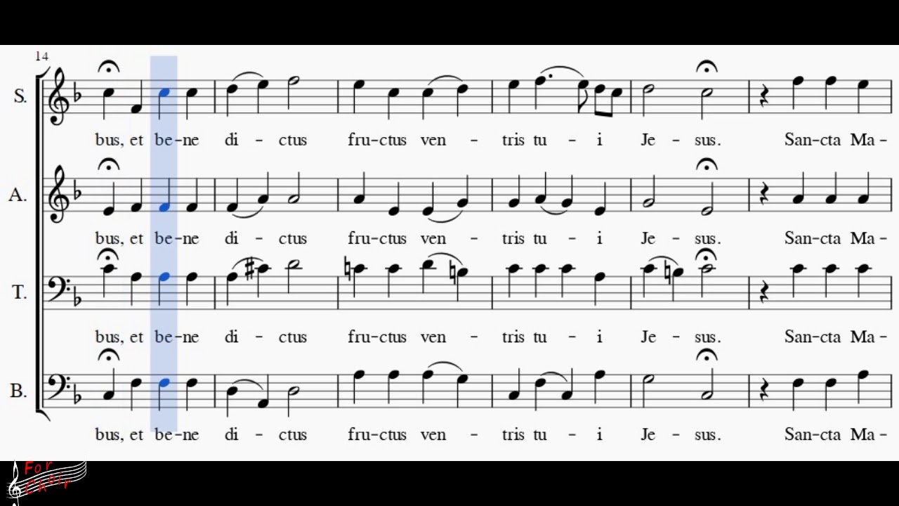 Choir/chór - J. Arcadelt - Ave Maria - Bass + score
