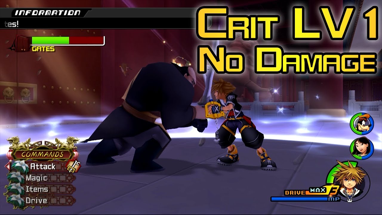 Shan Yu No Damage (Level 1 Critical Mode) - Kingdom Hearts 2 Final Mix
