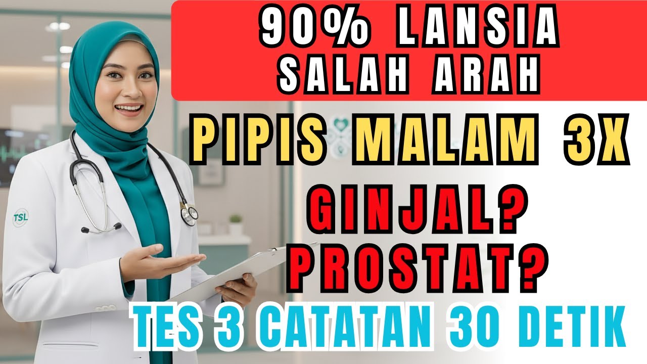 BANYAK LANSIA SALAH ARAH! PIPIS MALAM 3x+ Itu Ginjal atau Prostat? Tes 3 Catatan Ini