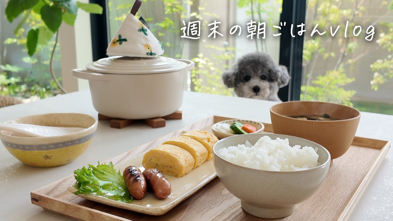 【vlog】丁寧な暮らしに憧れて｜理想の朝食｜新居の庭で愛犬と過ごす週末🍃