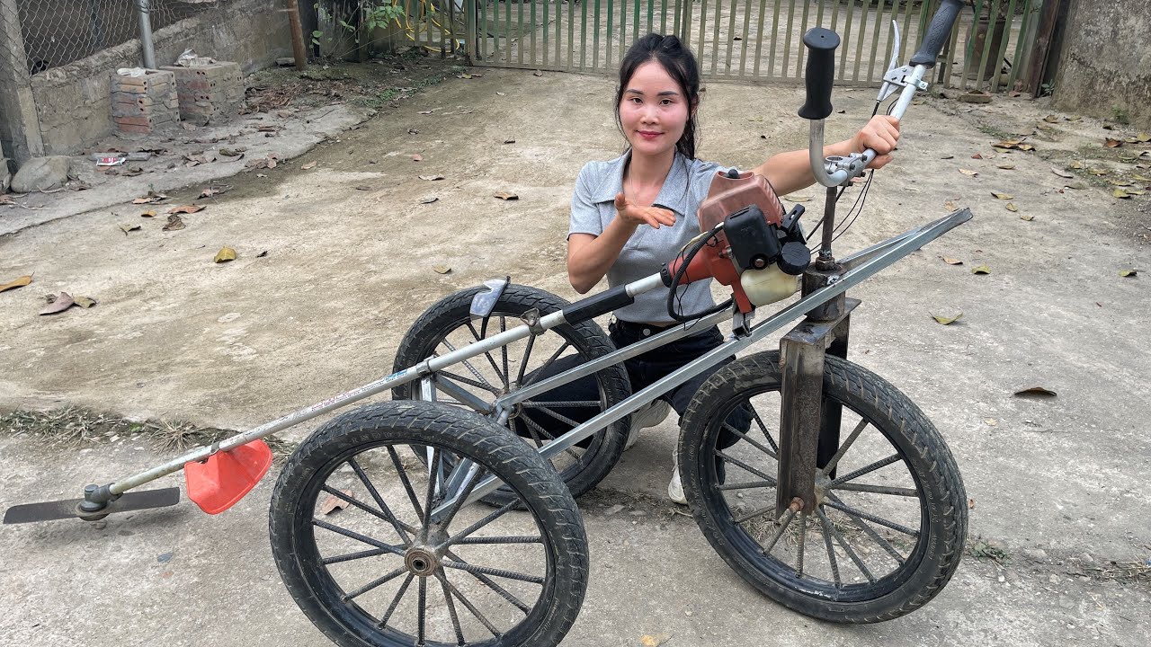 The Homemade Grass Cutter That Makes Viewers Watch It Twice #DIY #diy