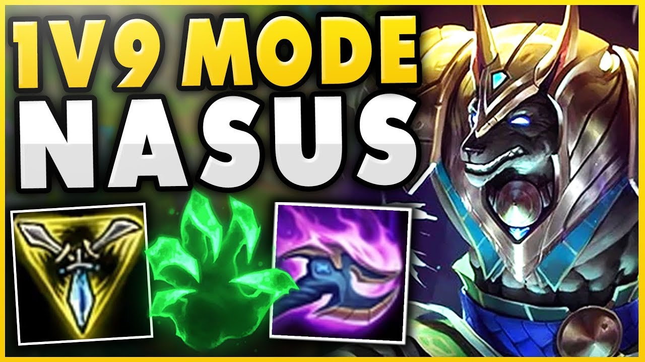 THIS 1V9 NASUS STRATEGY 100% NEEDS NO TEAM! SOLO CARRY NASUS! - League of Legends