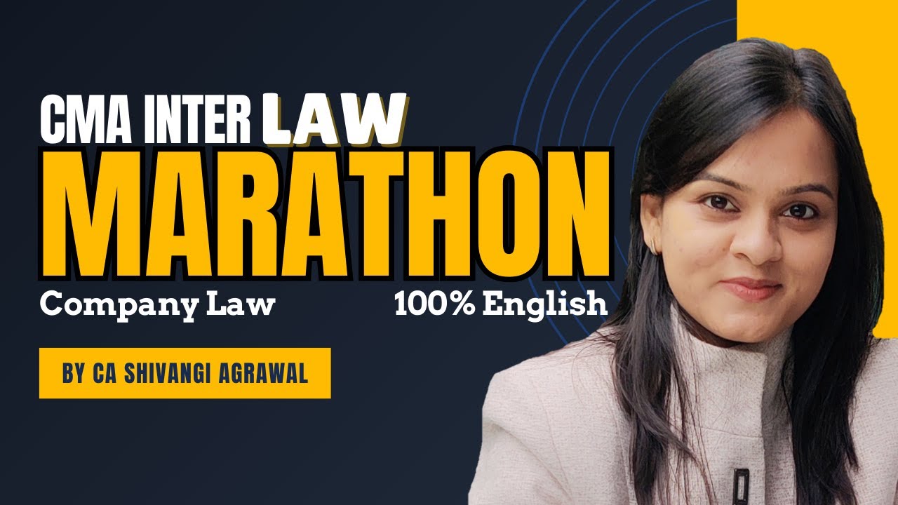 CMA Inter Law Marathon in English Dec 2025 | Company Law Revision