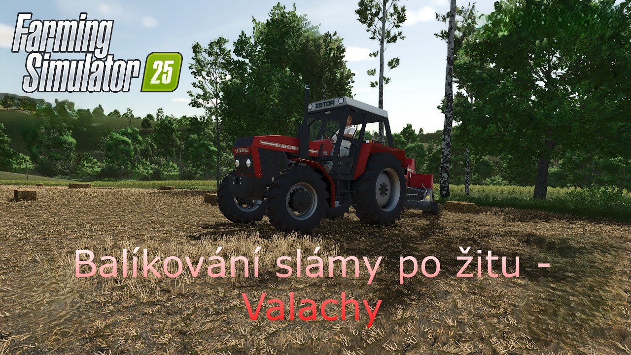 FS25 | Balíkování slámy po žitu 🚜 | Valachy | Timelapse