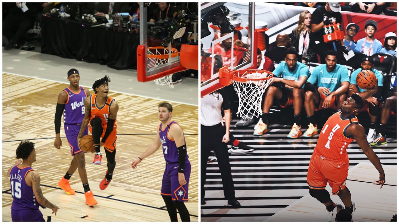 Zion Williamson and Ja Morant MISSED DUNKS during Rising Stars | World vs USA 02.14.2020