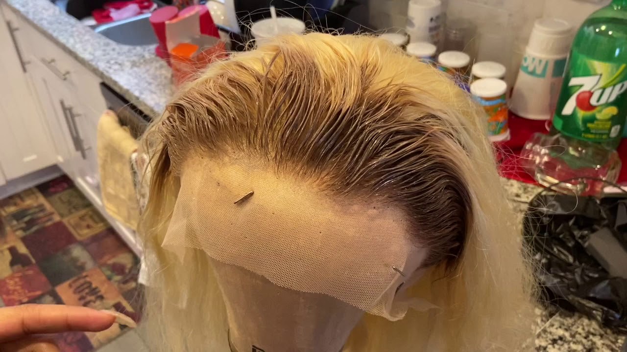 How To Dye Your Roots And Tone Your 613 Frontal Wig