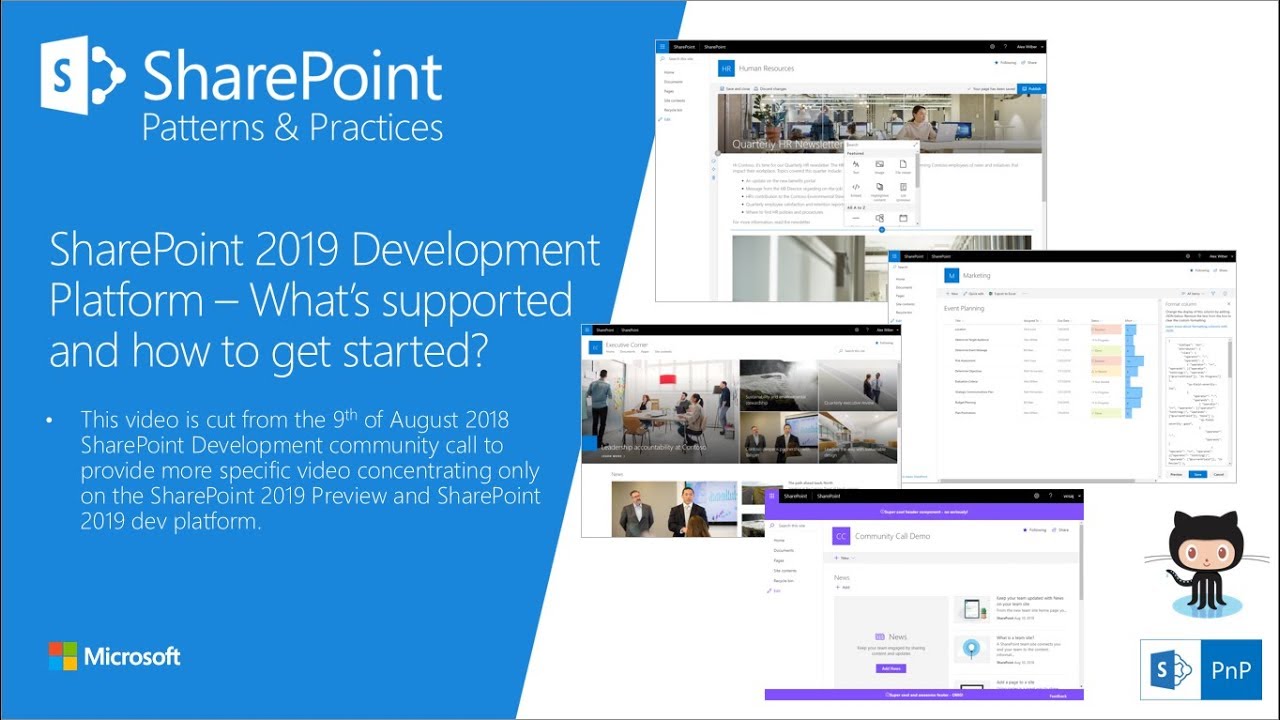 Introduction to SharePoint Server 2019 Development Platform - August 2018