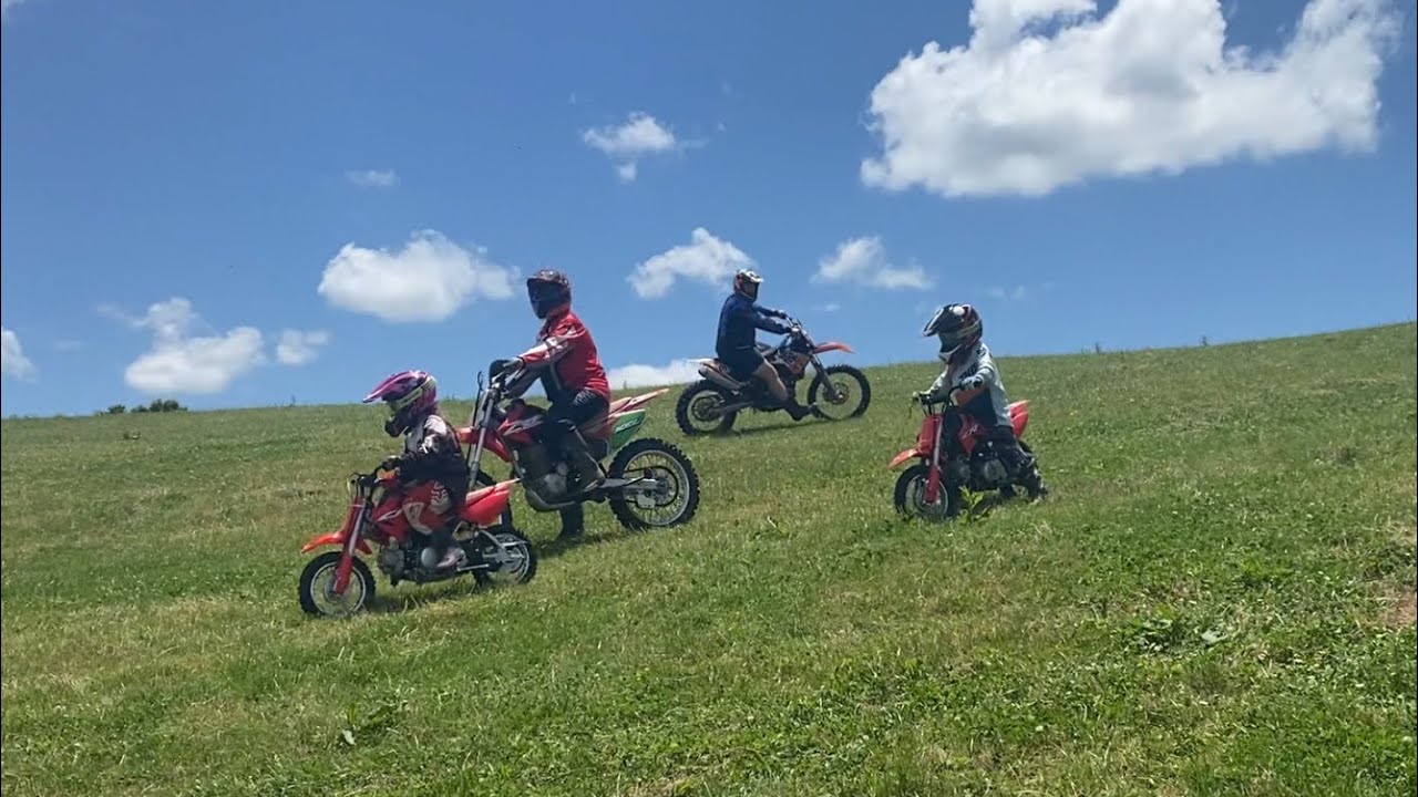 Family rides. Mum has a new bike and crashed it already. Uncle carl on the filming@Dozerthefarmer