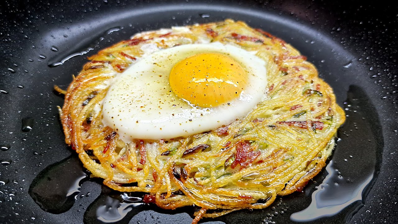 Всего 3 ингредиента! Быстрый завтрак за 5 минут! Очень простой и вкусный рецепт.