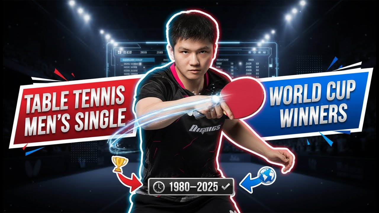 Table Tennis Men’s Singles World Cup Winners (1980–2025) | Complete Champions List | Stats Arena