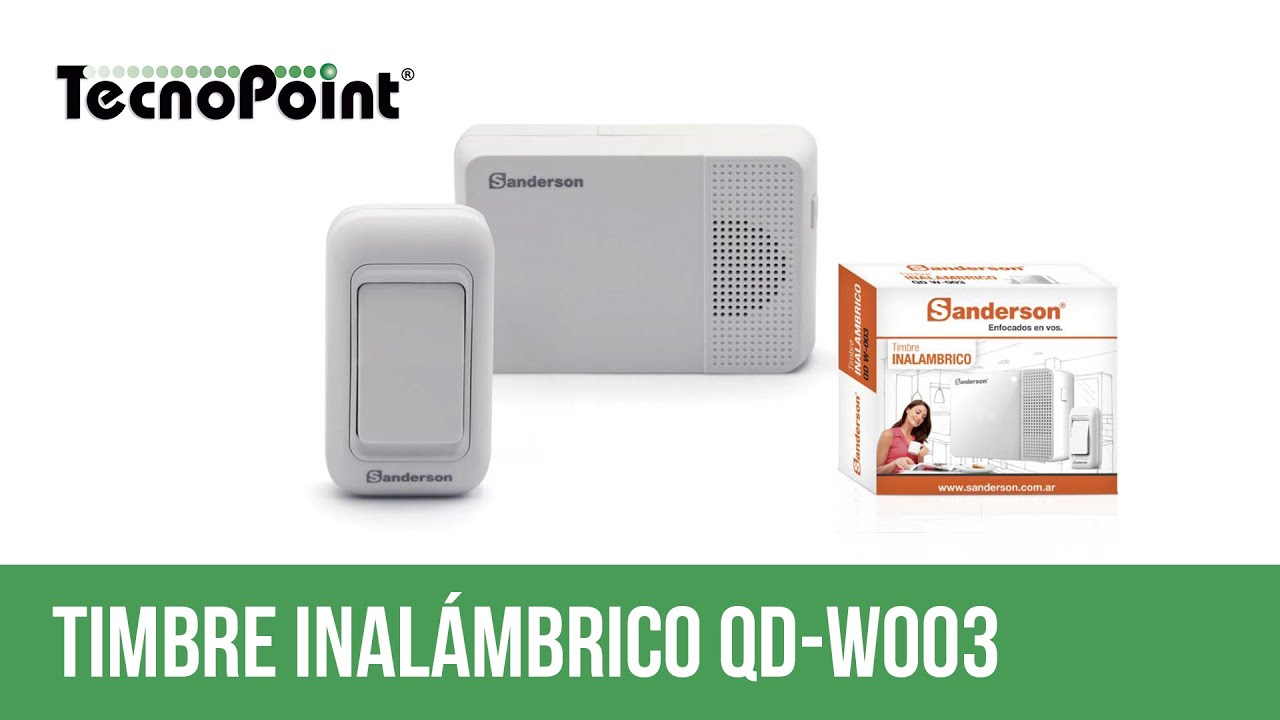 TIMBRE INALAMBRICO - COMO PONER EN FUNCIONAMIENTO - WWW.TECNOPOINT.COM.AR