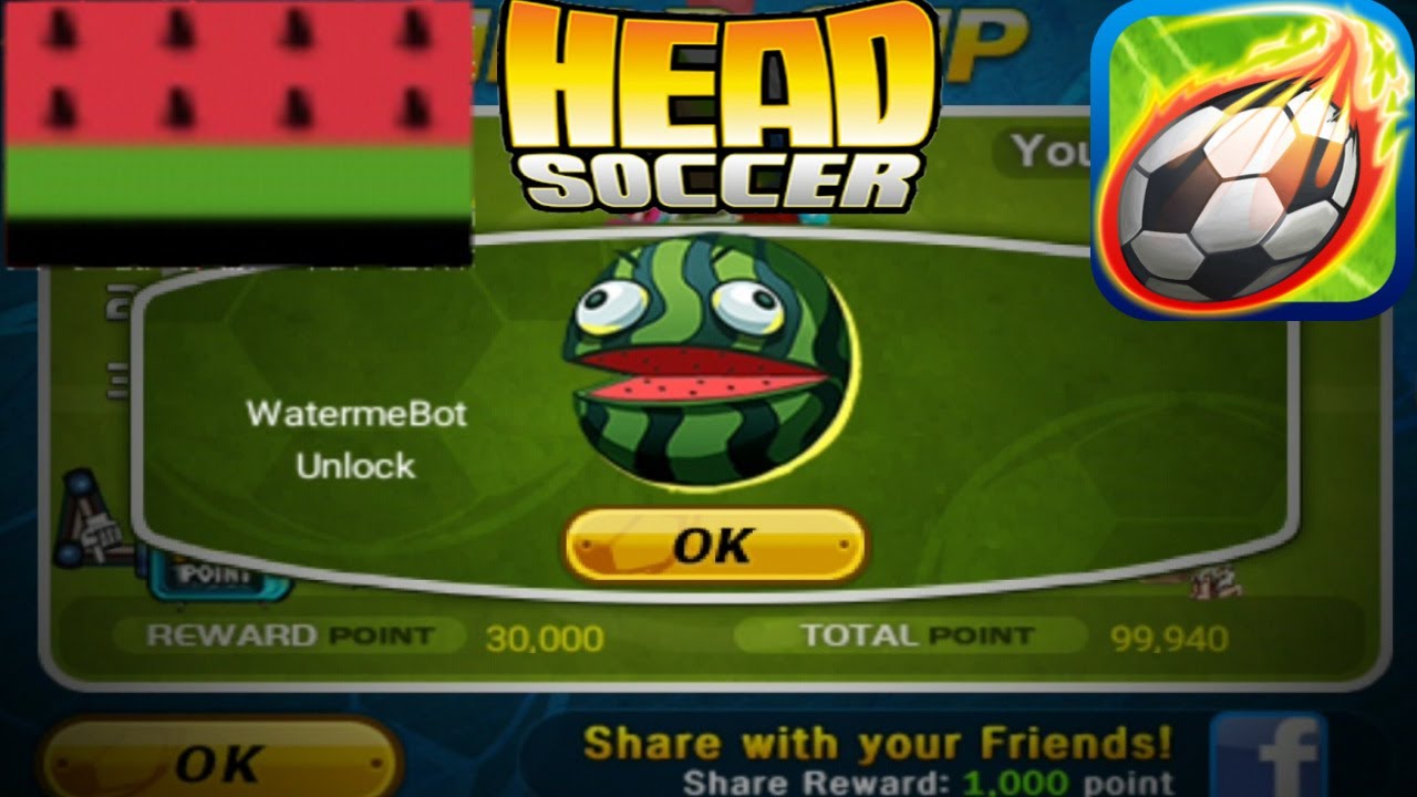 Como Desbloquear al Personaje de WatermeBot Head Soccer