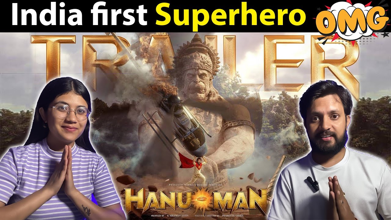 Hanuman Hindi Trailer Reaction  In Cinemas 12th Jan, 2024 | Prasanth Varma | Teja Sajja
