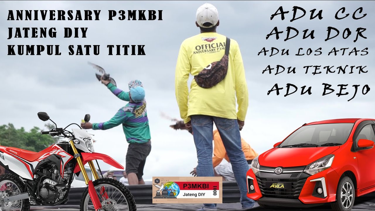 PERTARUNGAN 1200 BURUNG JUARA SE JATENG DIY DI EVENT ANNIVERSARY P3MKBI DI LAPAK SENTONO JOGJA