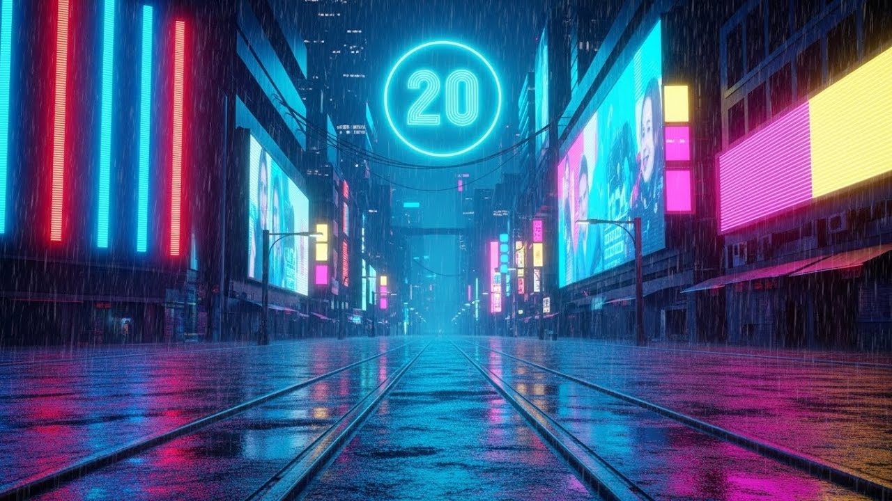 25 Minute Quick Boost: Cyberpunk Cityscape | Study & Focus | VSR Timers