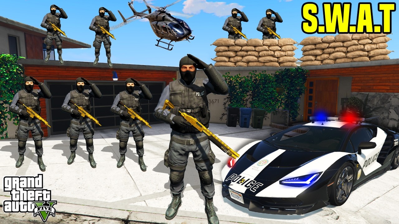 Franklin Become SWAT CHIEF To Fight Terrorists in GTA 5!