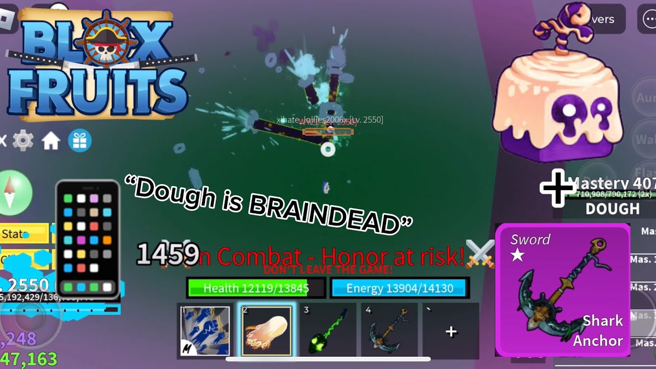 Dough + Shark Anchor Bounty Hunt Pt.2 | Blox Fruits | Mobile PvP