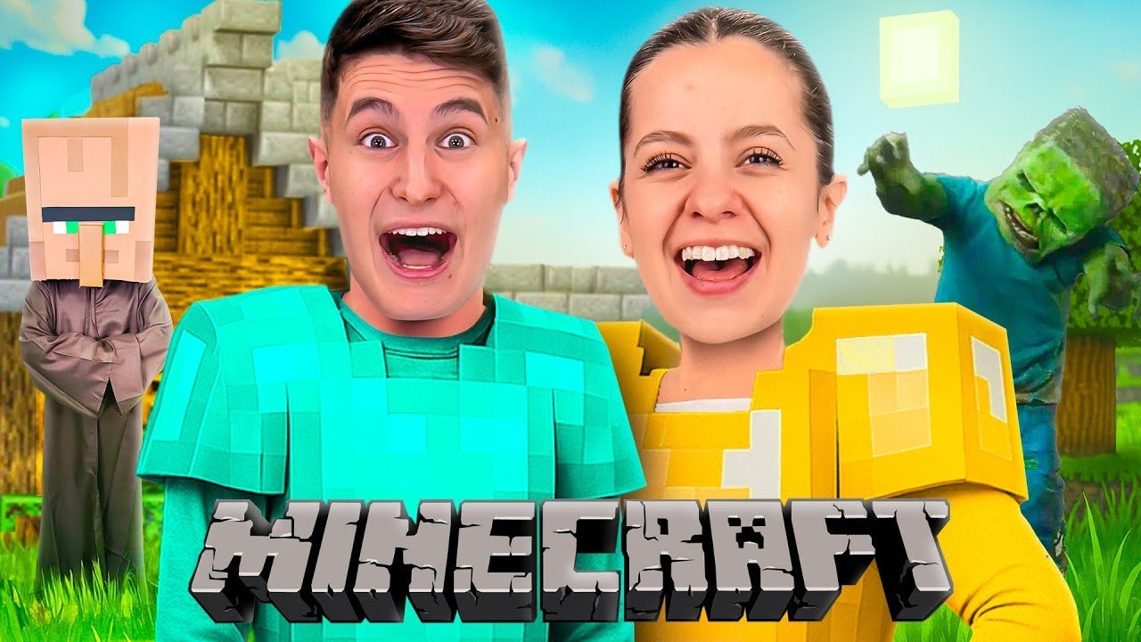 ¡MINECRAFT EN LA VIDA REAL! Desafío divertido de 24 horas para Ninna y Matti
