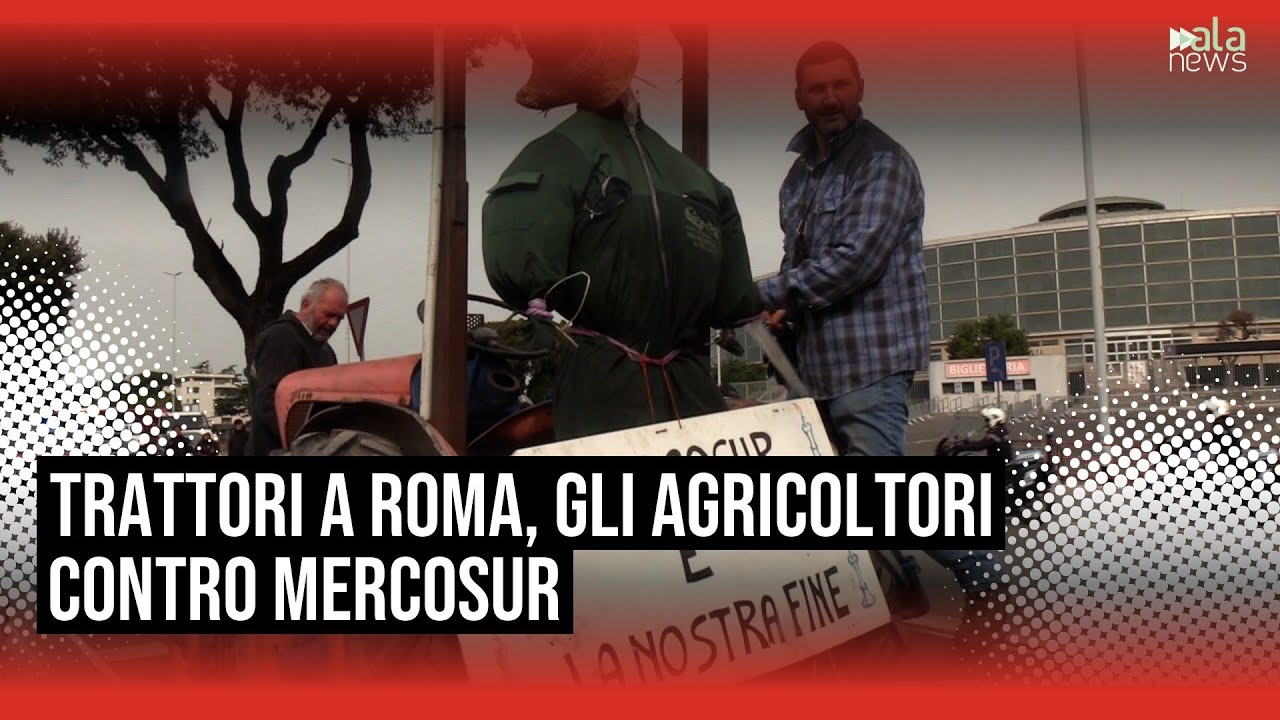 Trattori a Roma, gli agricoltori presentano diffida contro l'accordo Mercosur
