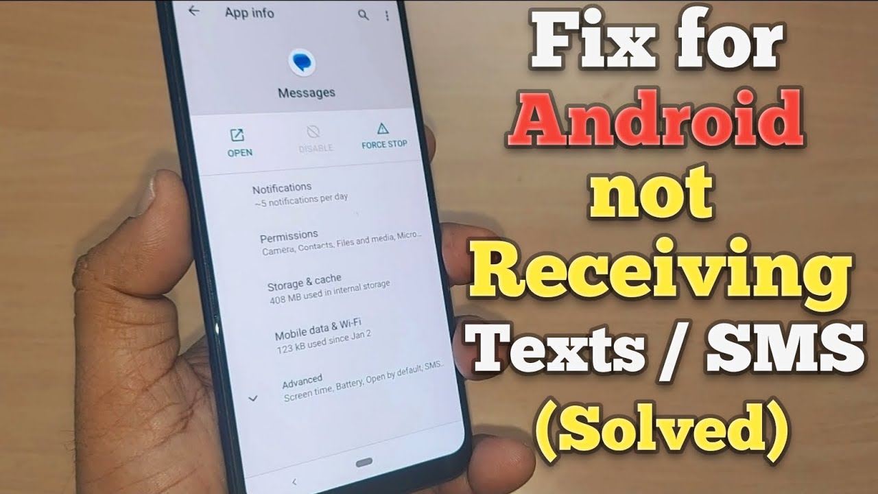 Реальное решение проблемы отсутствия текстовых сообщений на Android (SMS)
