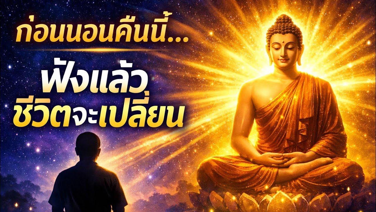 ก่อนนอนคืนนี้ ฟังสิ่งนี้ แล้วชีวิตจะเปลี่ยนไปทีละนิด#ฟังธรรมก่อนนอน #สงบใจด้วยเสียงธรรม