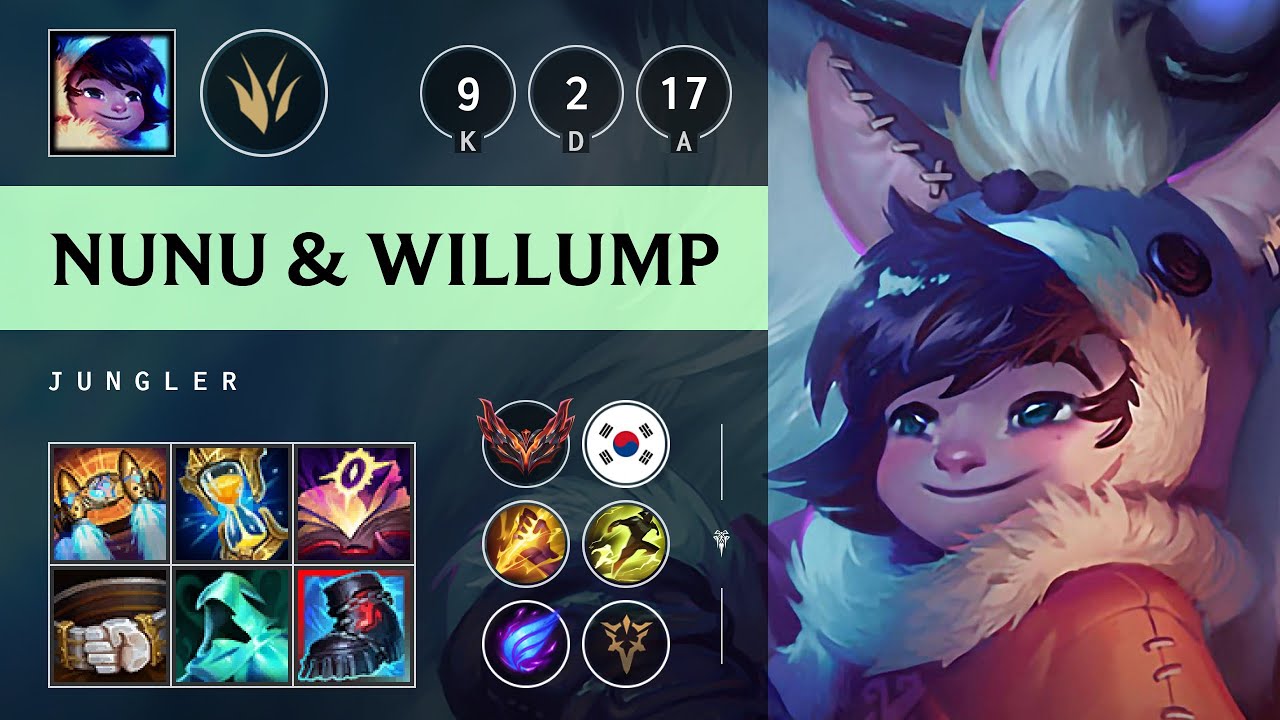 Nunu & Willump Jungle vs Nidalee - KR Grandmaster Patch 25.08