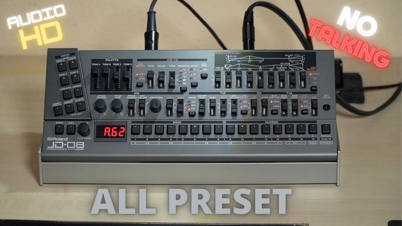 ROLAND JD 08 All Preset |NO TALKING|#rolandboutique#jd800