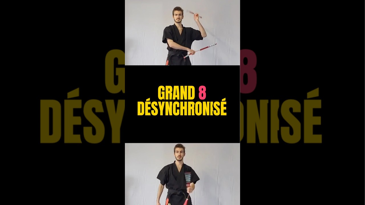 Grand 8 d&eacute;synchronis&eacute; : apprendre le Nunchaku Artistique avec Dorian du Dojo Shin Gi Tai #nunchaku