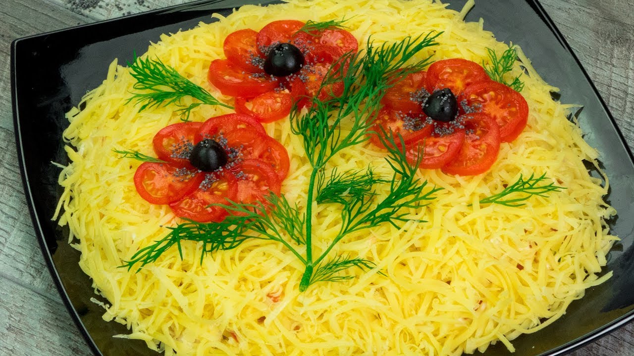 Nici un oaspete nu va rata acest aperitiv și toți vor cere rețeta – salata ”Maci roșii” | SavurosTV