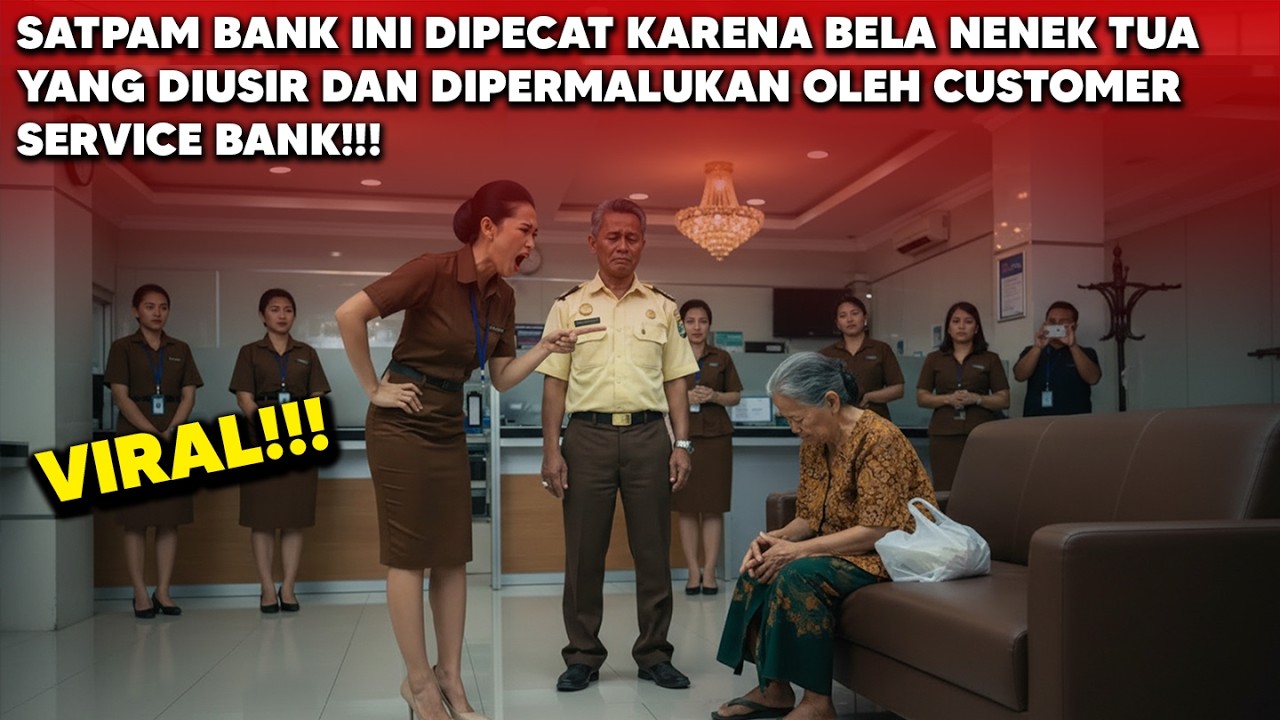 Satpam Bank Ini Dipecat Karena Bela Kakek Nenek Yang Diusir, Tak Disangka Nenek Itu Ternyata..!!