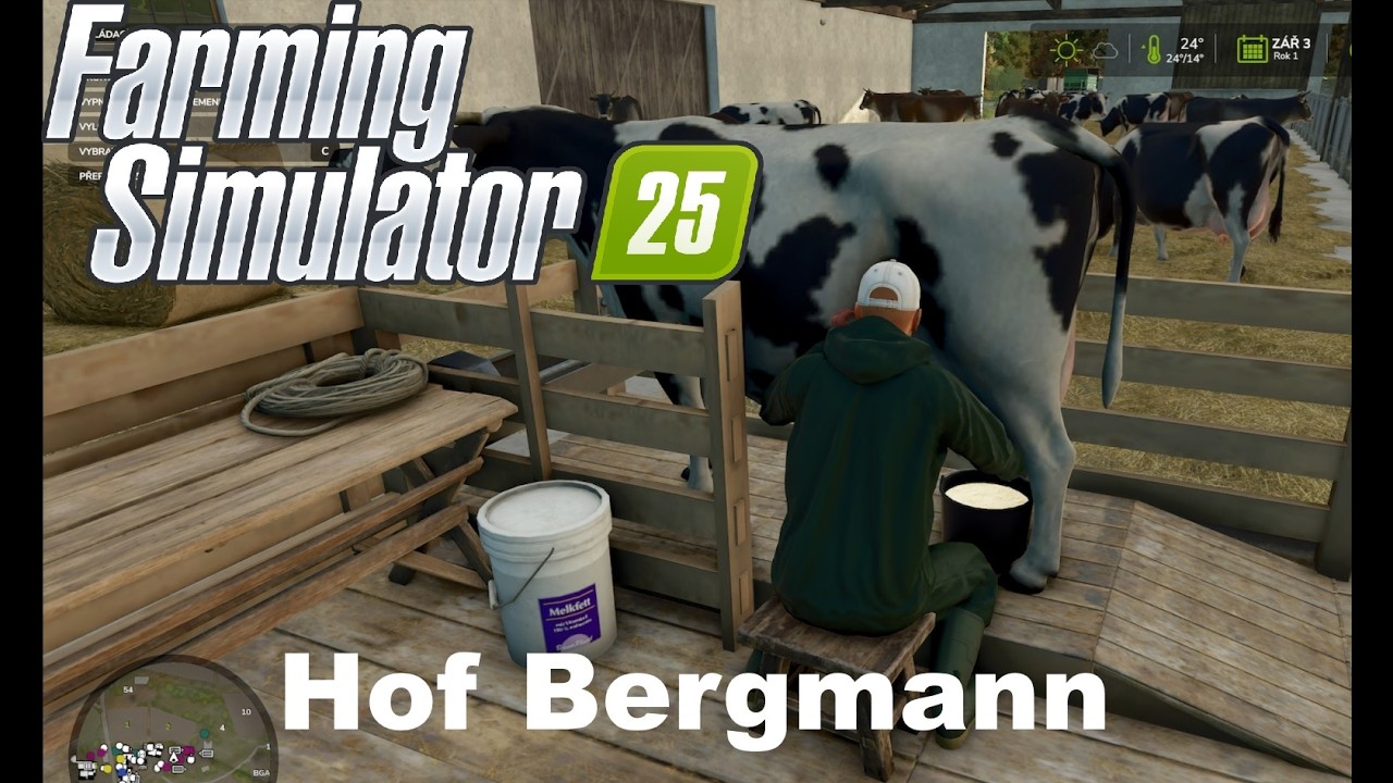 Farming simulator 25 | DOJÍME KRÁVU !!! A MLÉČNÉ PRODUKCE - Map Hof Bergmann FS25 #12 | CZ/SK