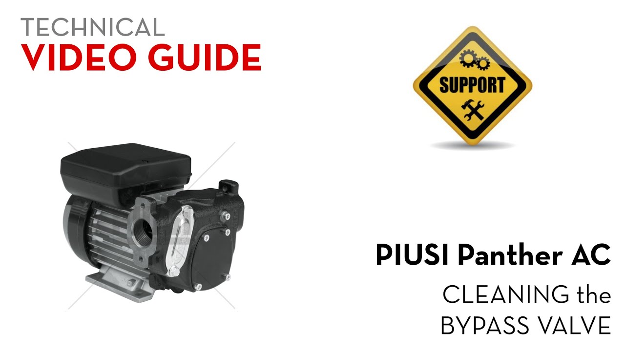 Piusi Panther - Cleaning the Bypass Valve