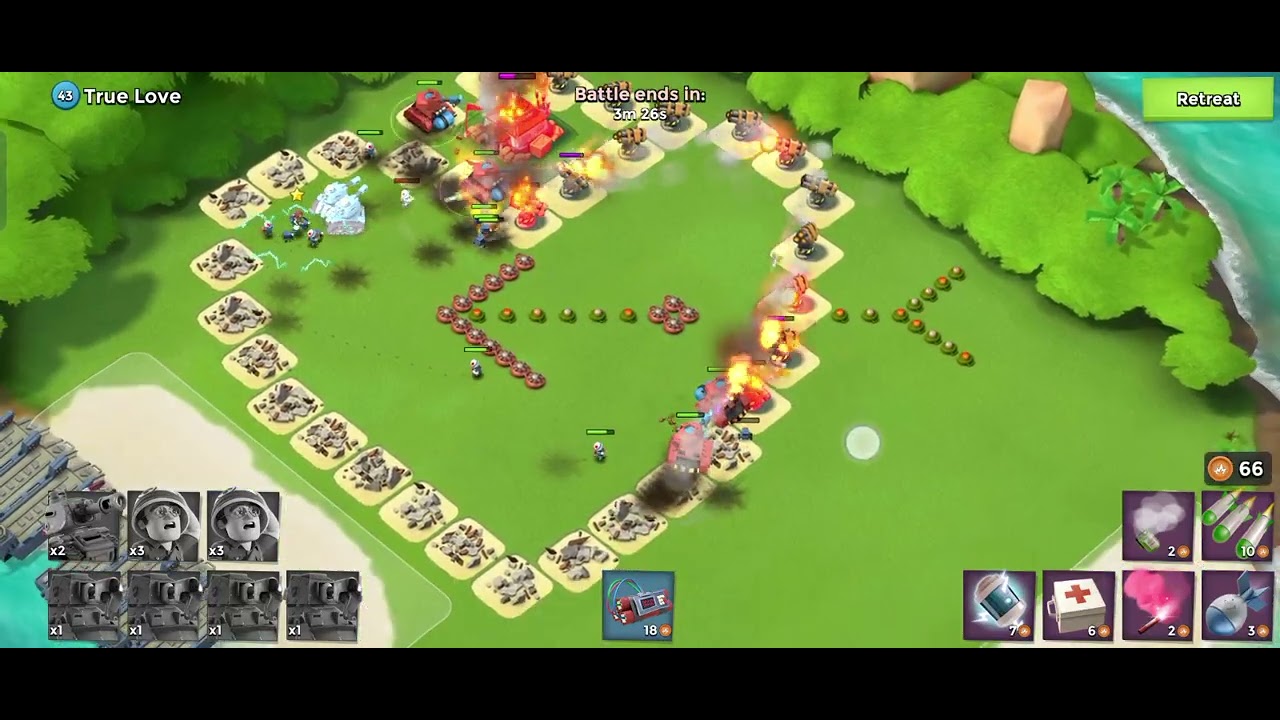 32 Rocket Launchers vs Scorcher - Boom Beach
