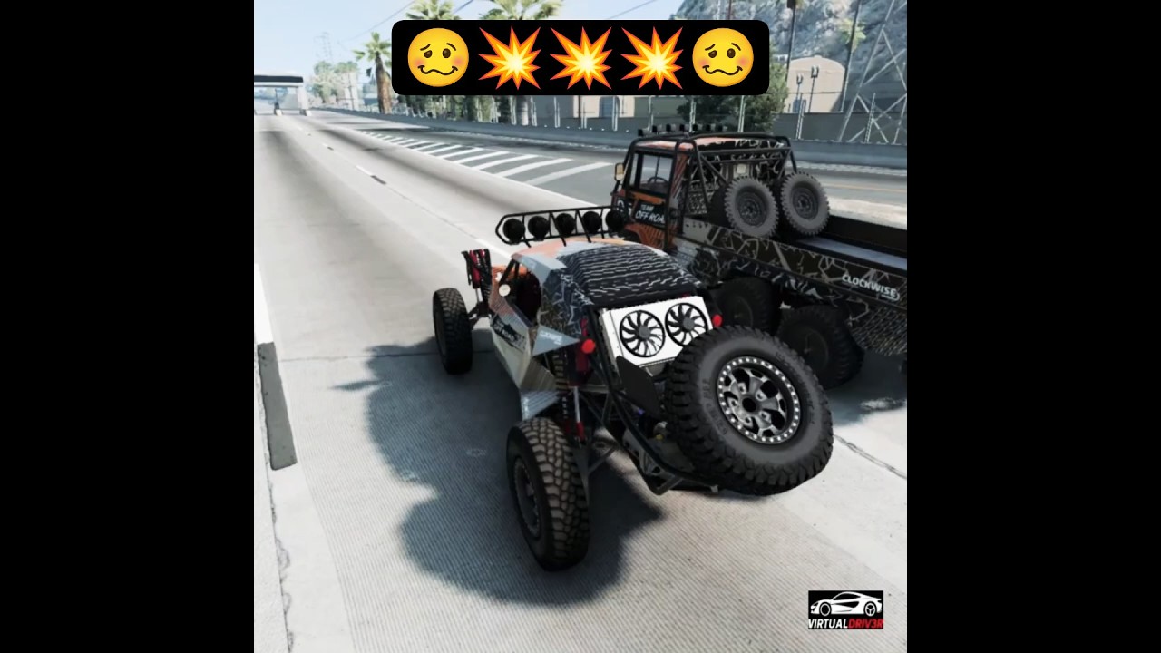 🔥 Baja Ramp Jump Crash on Highway | BeamNG.drive