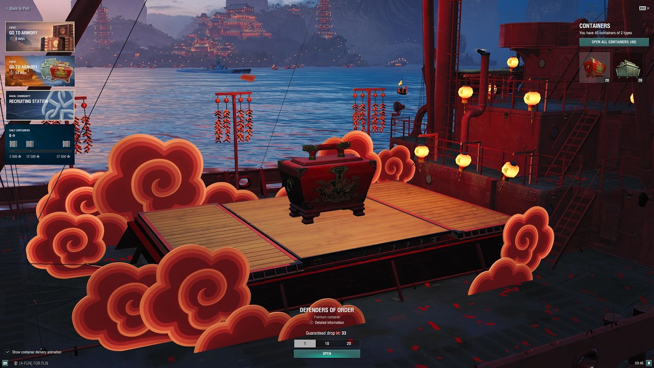 World of Warships: Open Defender of Order, Adherents of Nian's, Treasure Premium Container [4th Roll