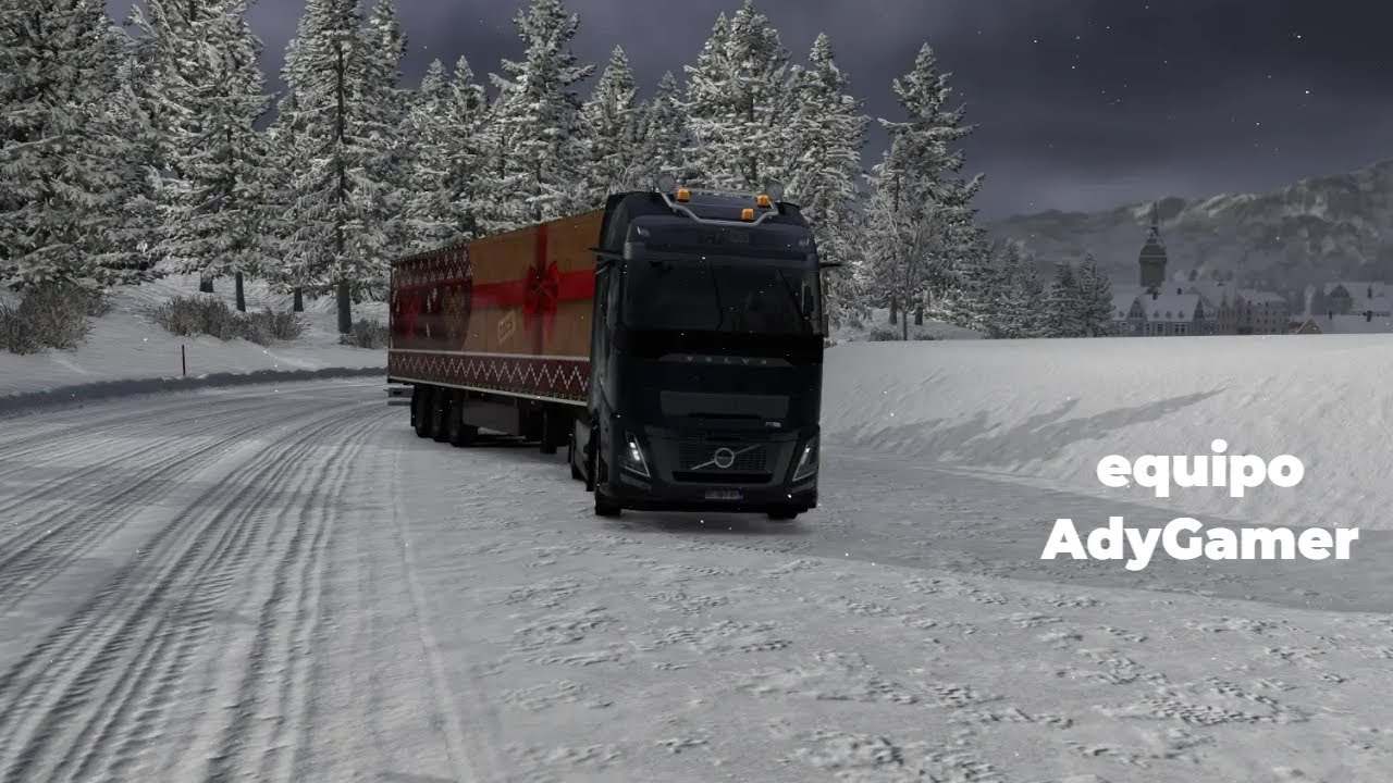 Ets2 Viaje con nieve y  lluvia