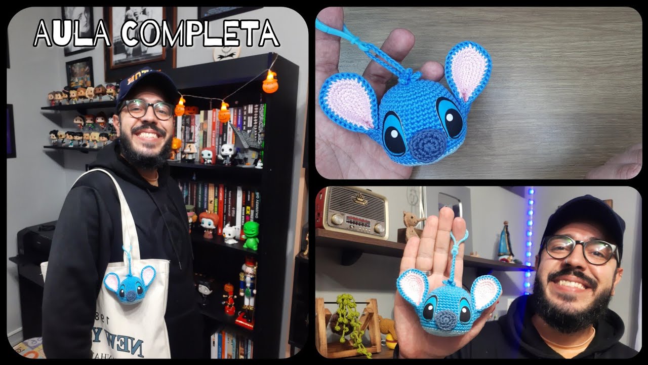 Chaveiro Stitch Amigurumi Passo A Passo ( Aula Completa )- Chaveiros DoTi - Tiago Amigurumi