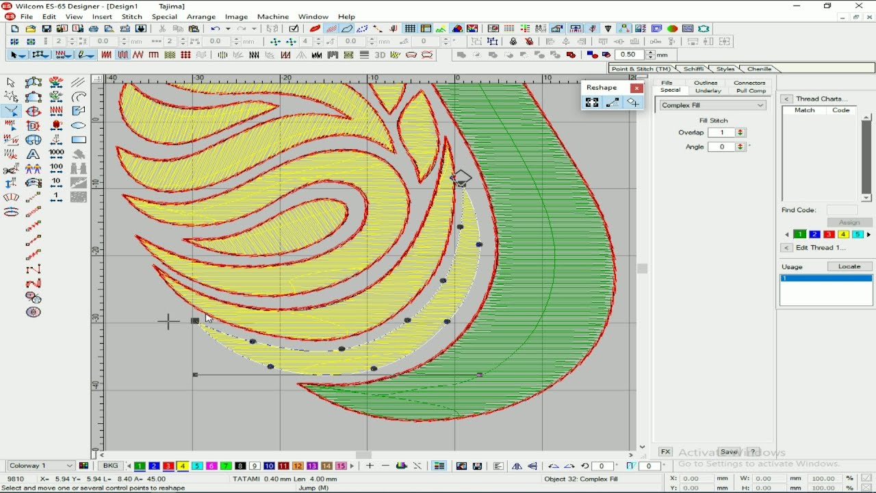 How To Use Complex Fill Simple Stitch Embroidery Design
