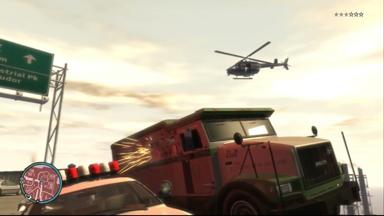Truck vs Police on the Bridge | Niko Sends Cops Down – GTA IV