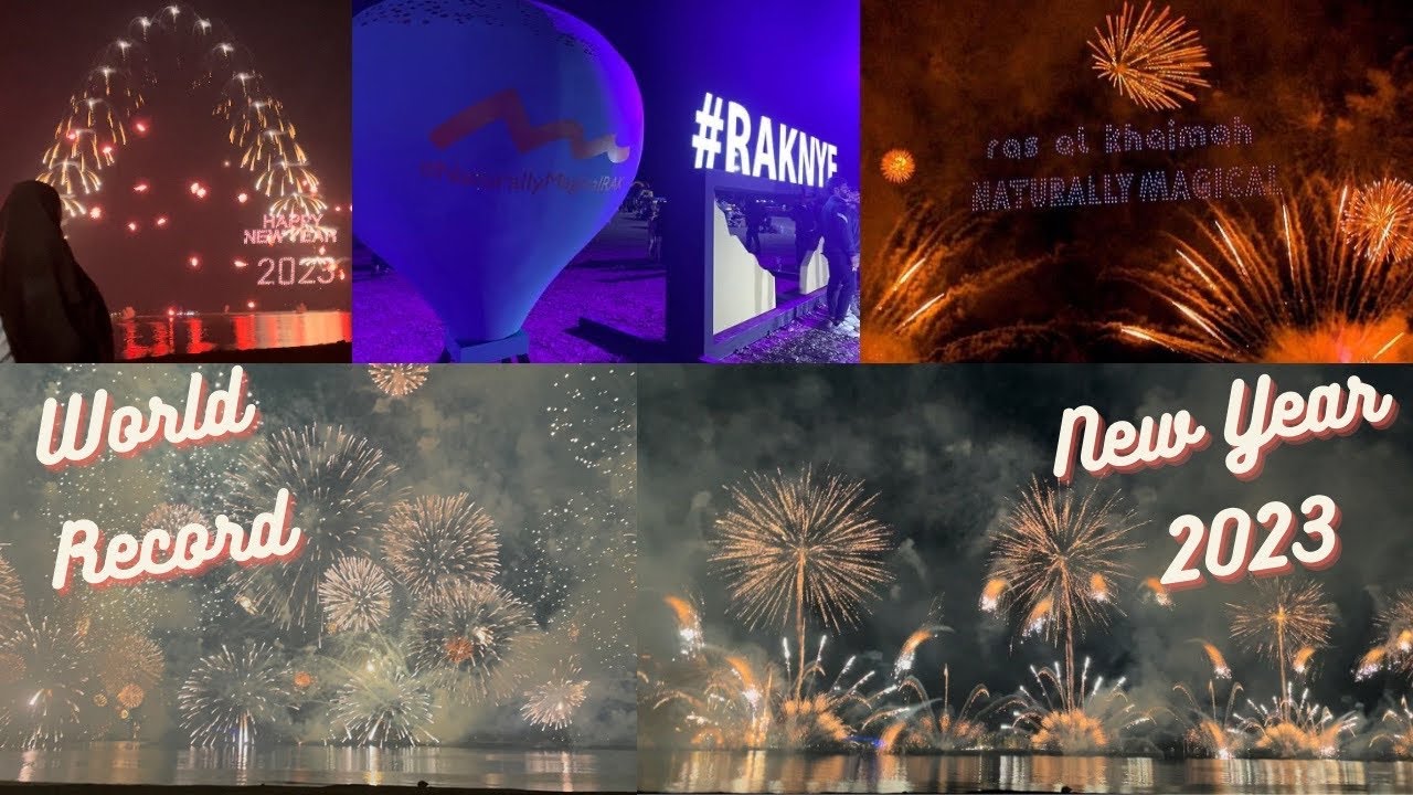 New Year Fireworks 2023 | Ras Al Khaimah | Guinness World Record | New Year's Celebration UAE