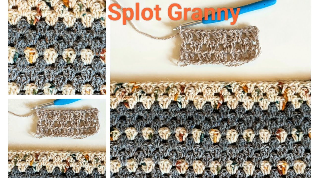 SPLOT GRANNY 2026 na szydełku GRANNY STITCH prosty relaksujący splot szydełkowy krok po kroku