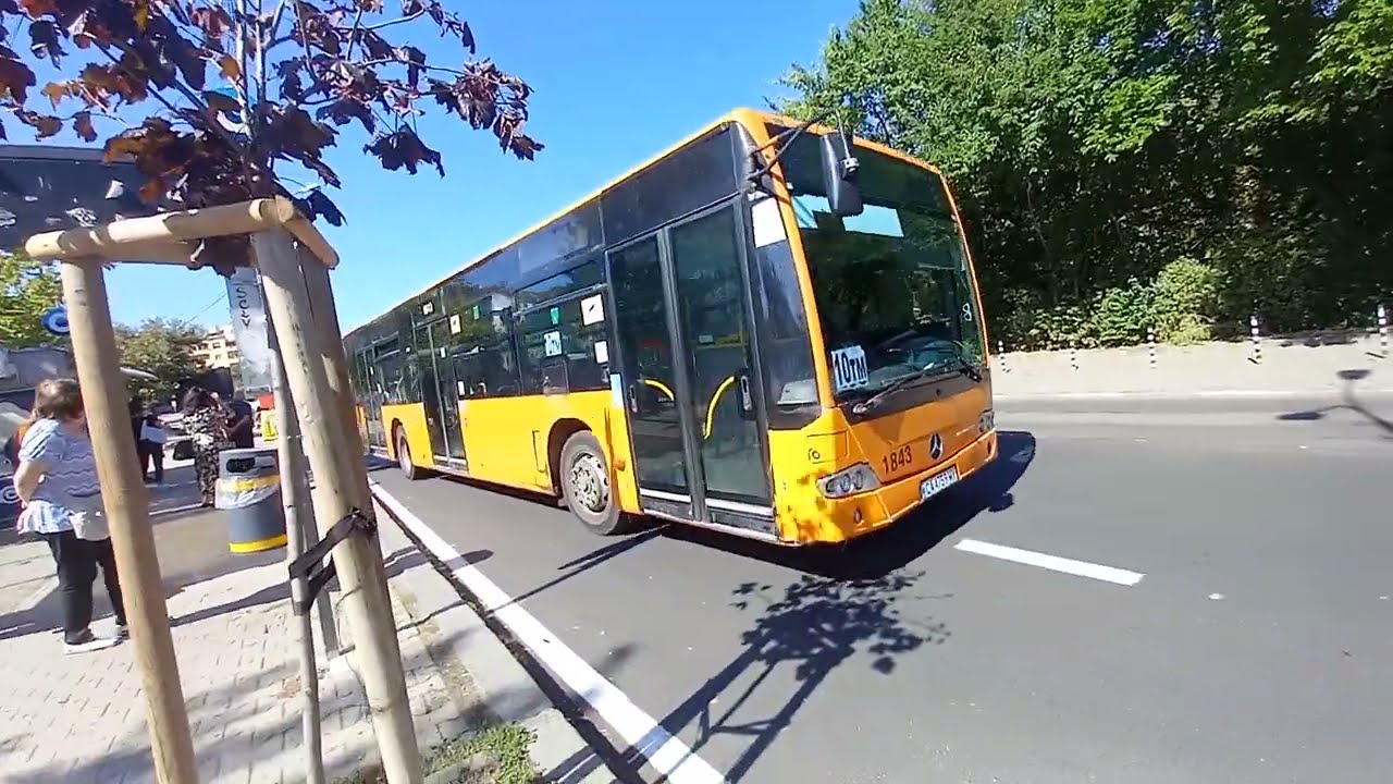 A ride on a Mercedes-Benz Conecto LF #1843  from читалище Пенчо Славейков to ул. Граф Игнатиев 10TM