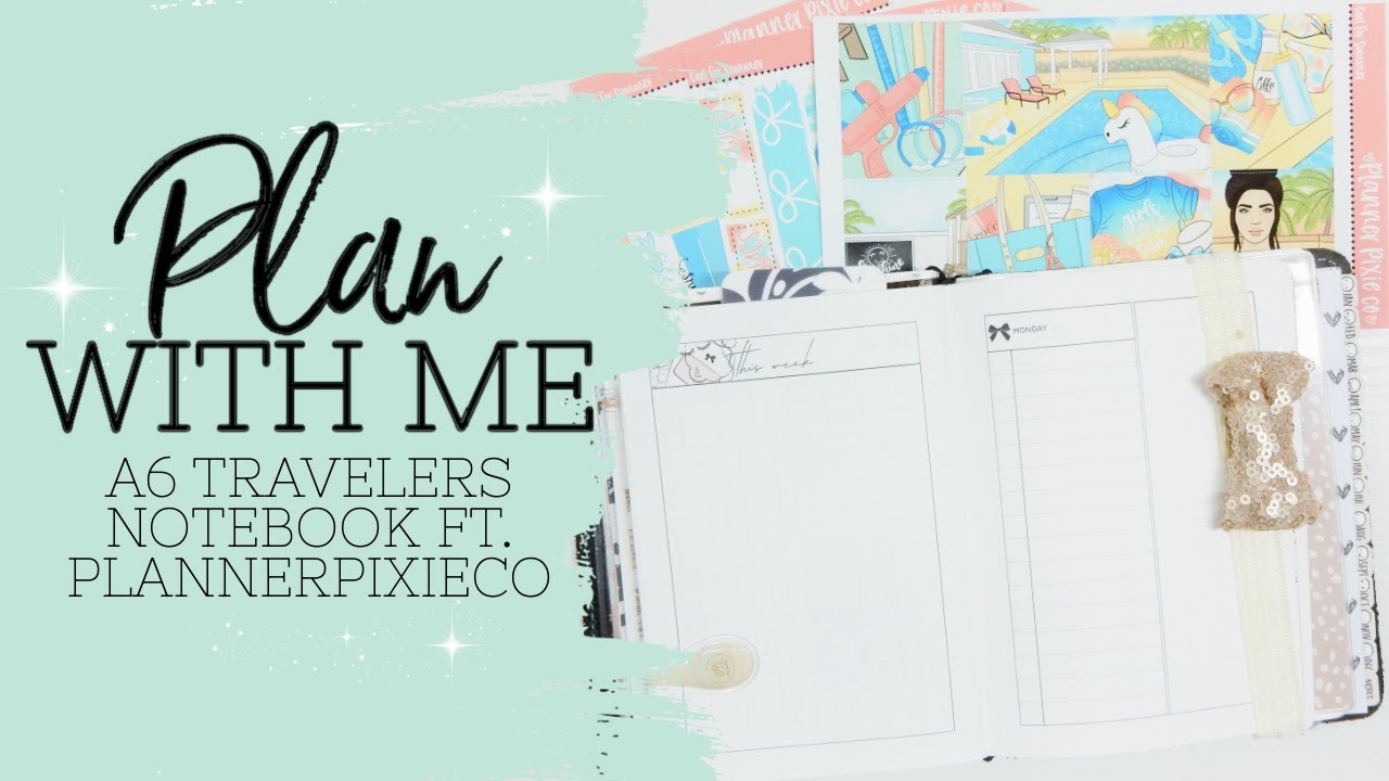 A6 Travelers Notebook | Plan With Me |  | ft. PlannerPixieCo