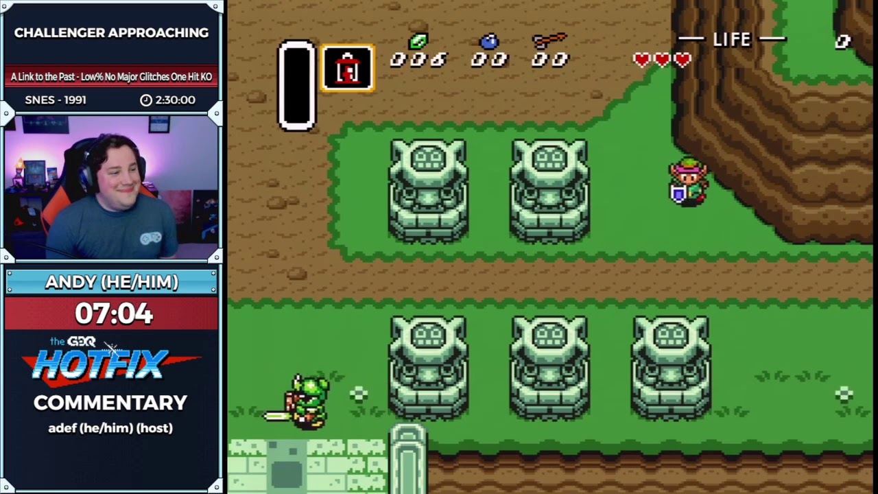 Challenger Approaching - The Legend of Zelda: A Link to the Past Low% One Hit KO No Major Glitches