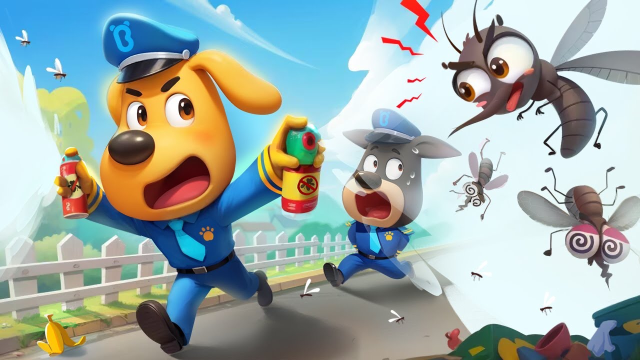 Nyamuk yang Mengerikan🦟 | Menjaga lingkungan🍃 | Kepala Polisi Labrador | BabyBus Bahasa Indonesia