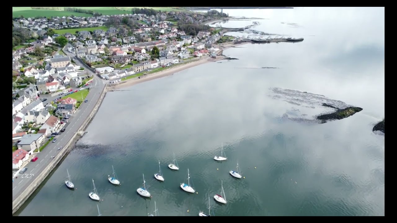 Limekilns & Charlestown, Fife, Scotland from the air 19/04/2022