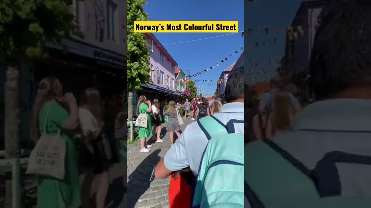 #shorts #fargegaten The Most Colourful Street In Stavanger (Norway 🇳🇴)