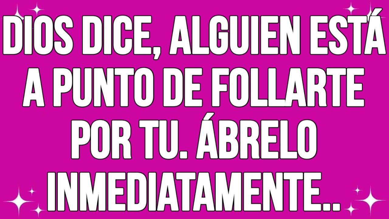 Dios dice, alguien está a punto de matarte por tu... Ábrelo inmediatamente