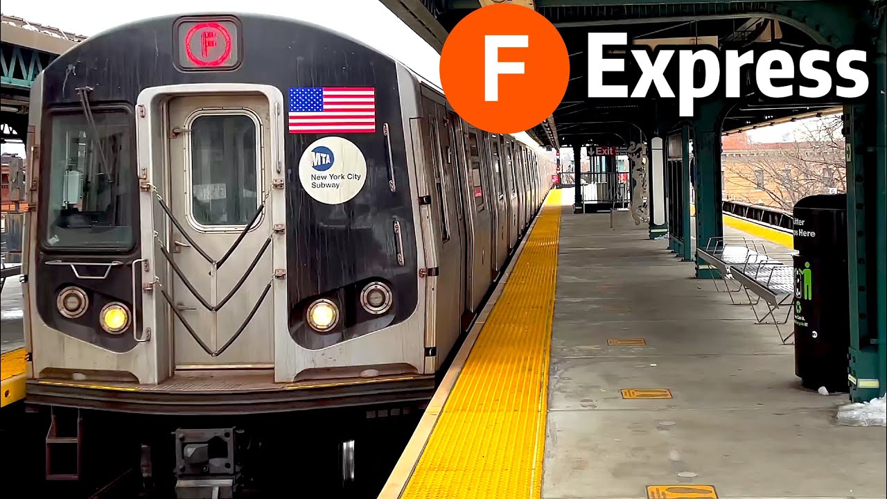 ⁴ᴷ⁶⁰ F Trains Running Express in Brooklyn