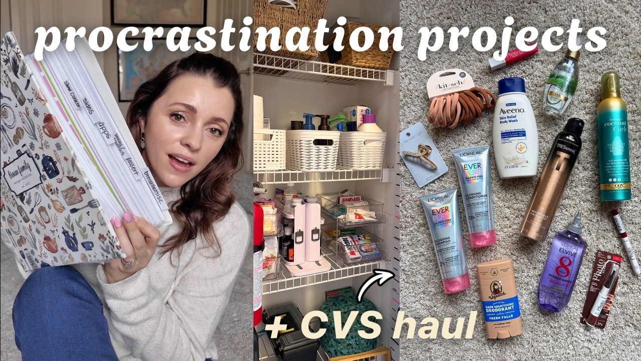 VLOG  🌸  Proscrastination Projects + CVS Beauty Haul + What I wish I could change about myself...